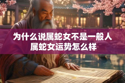 为什么说属蛇女不是一般人 属蛇女运势怎么样 为什么说属蛇女不是一般人 属蛇女运势怎么样