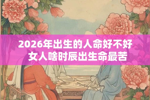 2026年出生的人命好不好 女人啥时辰出生命最苦 2026年出生的人命好不好 女人啥时辰出生命最苦