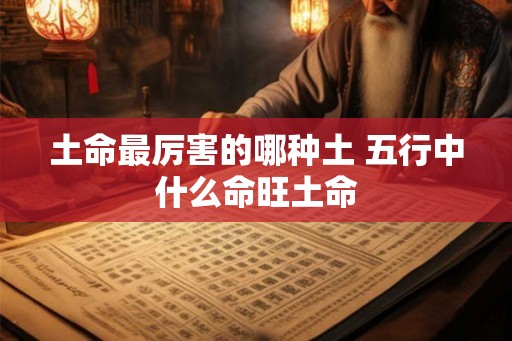 土命最厉害的哪种土 五行中什么命旺土命