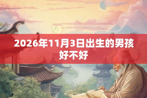 2026年11月3日出生的男孩好不好