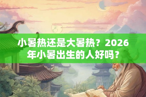 小暑热还是大暑热？2026年小暑出生的人好吗？