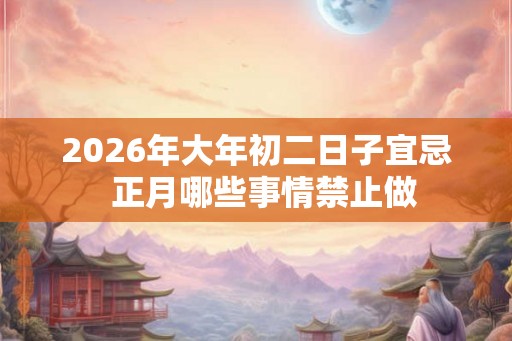2026年大年初二日子宜忌  正月哪些事情禁止做