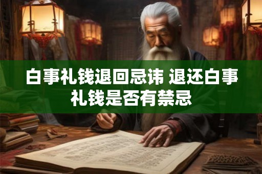 白事礼钱退回忌讳 退还白事礼钱是否有禁忌 白事礼钱退回忌讳 退还白事礼钱是否有禁忌