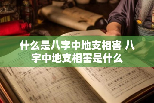 什么是八字中地支相害 八字中地支相害是什么