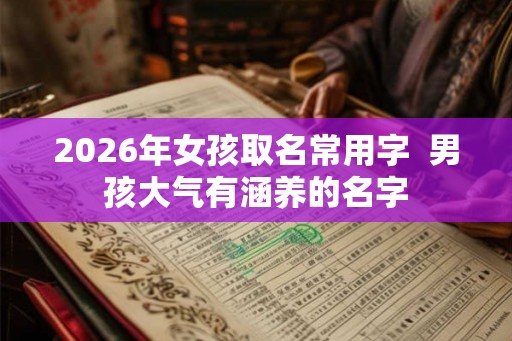 2026年女孩取名常用字  男孩大气有涵养的名字