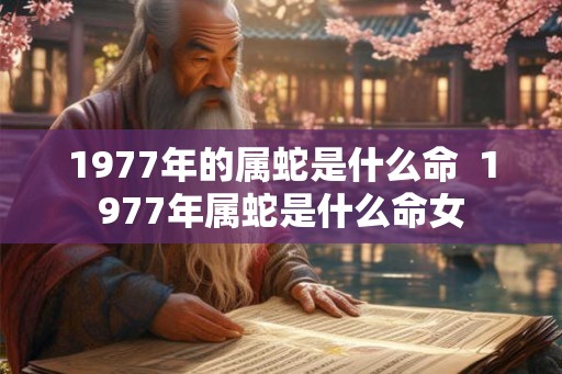 1977年的属蛇是什么命 1977年属蛇是什么命女 1977年的属蛇是什么命 1977年属蛇是什么命女