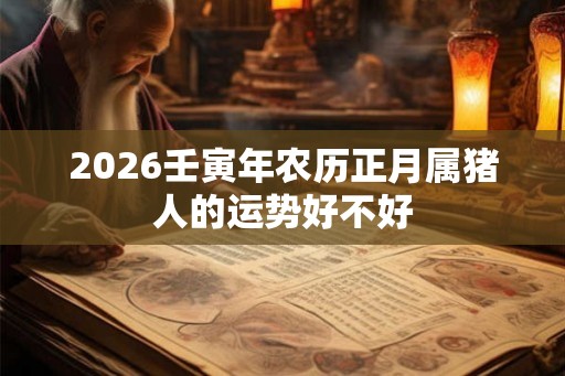 2026壬寅年农历正月属猪人的运势好不好