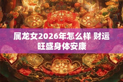 属龙女2026年怎么样 财运旺盛身体安康