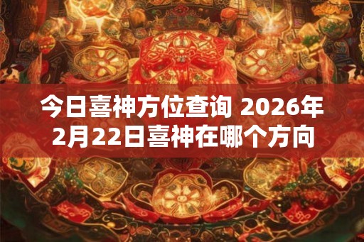 今日喜神方位查询 2026年2月22日喜神在哪个方向