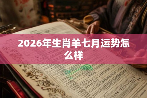 2026年生肖羊七月运势怎么样 2026年生肖羊七月运势怎么样