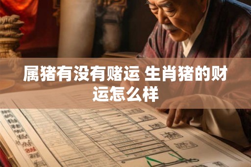 属猪有没有赌运 生肖猪的财运怎么样 属猪有没有赌运 生肖猪的财运怎么样