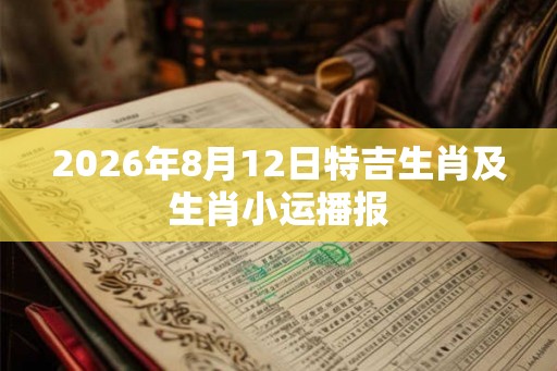 2026年8月12日特吉生肖及生肖小运播报