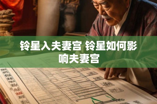 铃星入夫妻宫 铃星如何影响夫妻宫