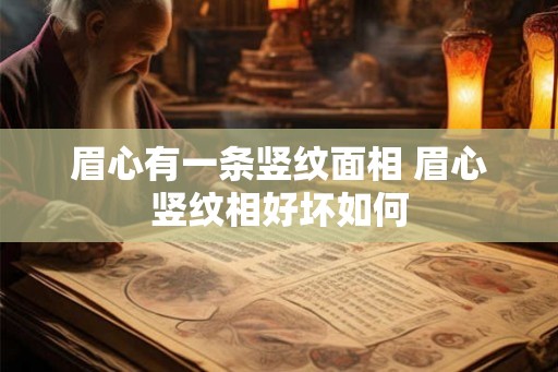 眉心有一条竖纹面相 眉心竖纹相好坏如何