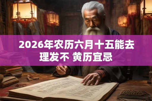 2026年农历六月十五能去理发不 黄历宜忌