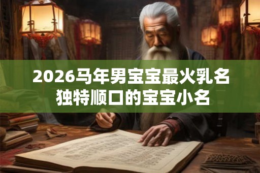 2026马年男宝宝最火乳名 独特顺口的宝宝小名