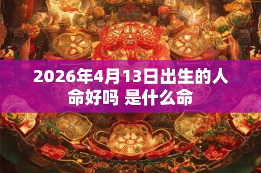 2026年4月13日出生的人命好吗 是什么命