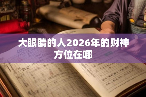 大眼睛的人2026年的财神方位在哪