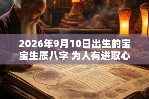 2026年9月10日出生的宝宝生辰八字 为人有进取心