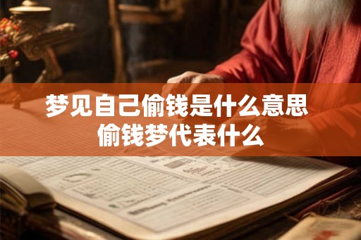 梦见自己偷钱是什么意思 偷钱梦代表什么