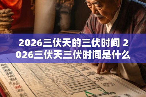2026三伏天的三伏时间 2026三伏天三伏时间是什么 2026三伏天的三伏时间 2026三伏天三伏时间是什么