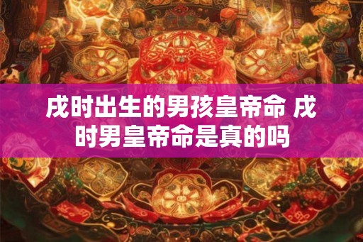 戌时出生的男孩皇帝命 戌时男皇帝命是真的吗