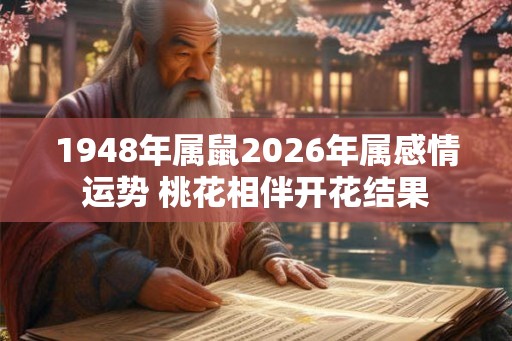 1948年属鼠2026年属感情运势 桃花相伴开花结果