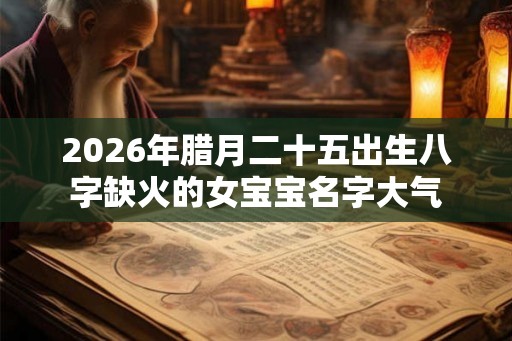 2026年腊月二十五出生八字缺火的女宝宝名字大气