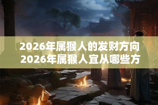 2026年属猴人的发财方向 2026年属猴人宜从哪些方向寻找财富