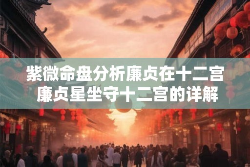 紫微命盘分析廉贞在十二宫 廉贞星坐守十二宫的详解