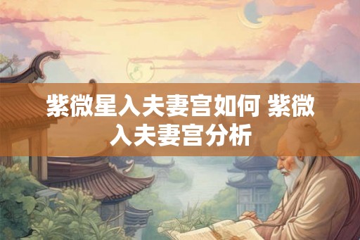 紫微星入夫妻宫如何 紫微入夫妻宫分析