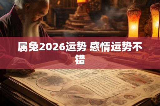 属兔2026运势 感情运势不错
