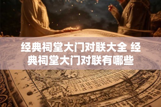 经典祠堂大门对联大全 经典祠堂大门对联有哪些