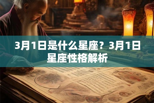 3月1日是什么星座？3月1日星座性格解析