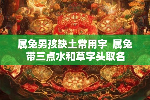 属兔男孩缺土常用字  属兔带三点水和草字头取名