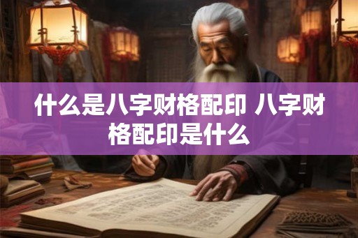 什么是八字财格配印 八字财格配印是什么 什么是八字财格配印 八字财格配印是什么