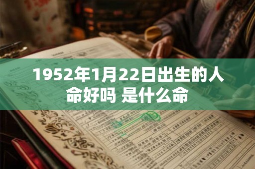 1952年1月22日出生的人命好吗 是什么命