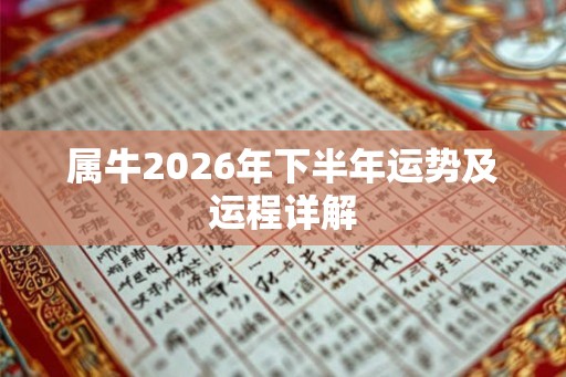 属牛2026年下半年运势及运程详解 属牛2026年下半年运势及运程详解