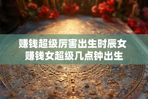 赚钱超级厉害出生时辰女 赚钱女超级几点钟出生