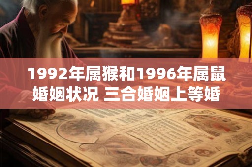 1992年属猴和1996年属鼠婚姻状况 三合婚姻上等婚