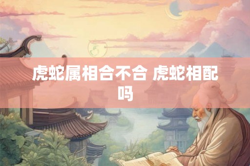 虎蛇属相合不合 虎蛇相配吗