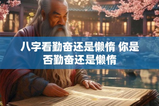 八字看勤奋还是懒惰 你是否勤奋还是懒惰