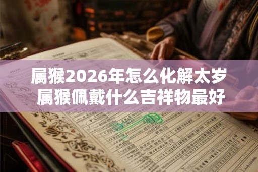 属猴2026年怎么化解太岁 属猴佩戴什么吉祥物最好