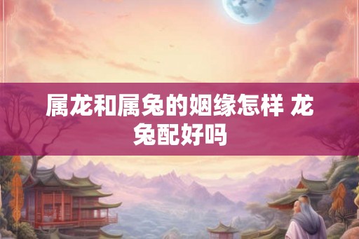 属龙和属兔的姻缘怎样 龙兔配好吗