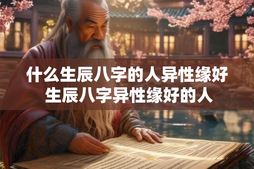 什么生辰八字的人异性缘好 生辰八字异性缘好的人