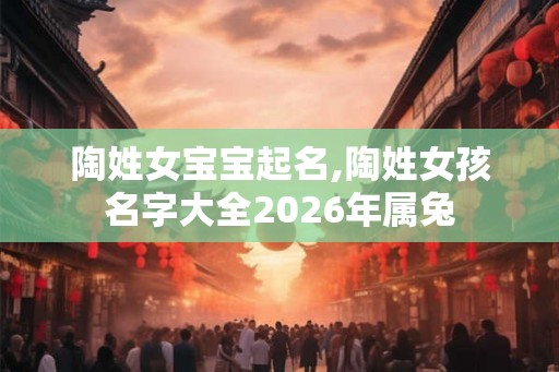 陶姓女宝宝起名,陶姓女孩名字大全2026年属兔