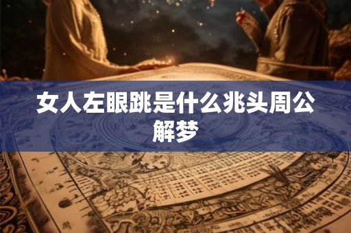 女人左眼跳是什么兆头周公解梦