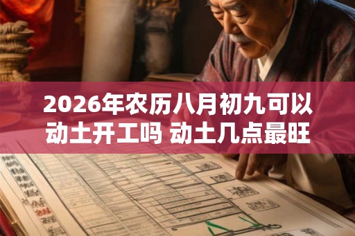 2026年农历八月初九可以动土开工吗 动土几点最旺