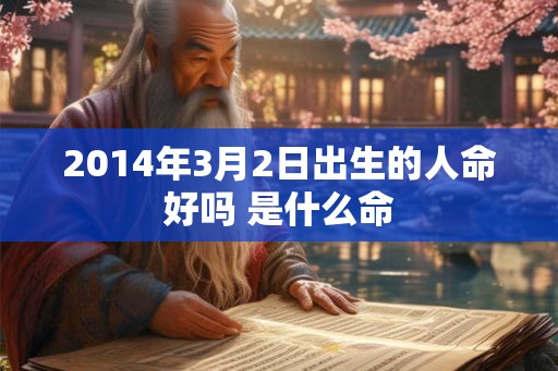 2014年3月2日出生的人命好吗 是什么命