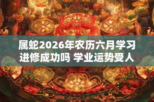 属蛇2026年农历六月学习进修成功吗 学业运势受人羡慕
